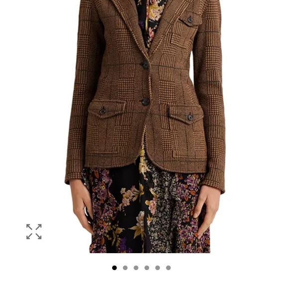 Lauren Ralph Lauren Brown Plaid Blazer - Picture 3 of 13
